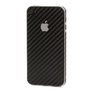 Черная карбоновая наклейка Carbon fiber Skin для iPhone 4/iPhone 4S